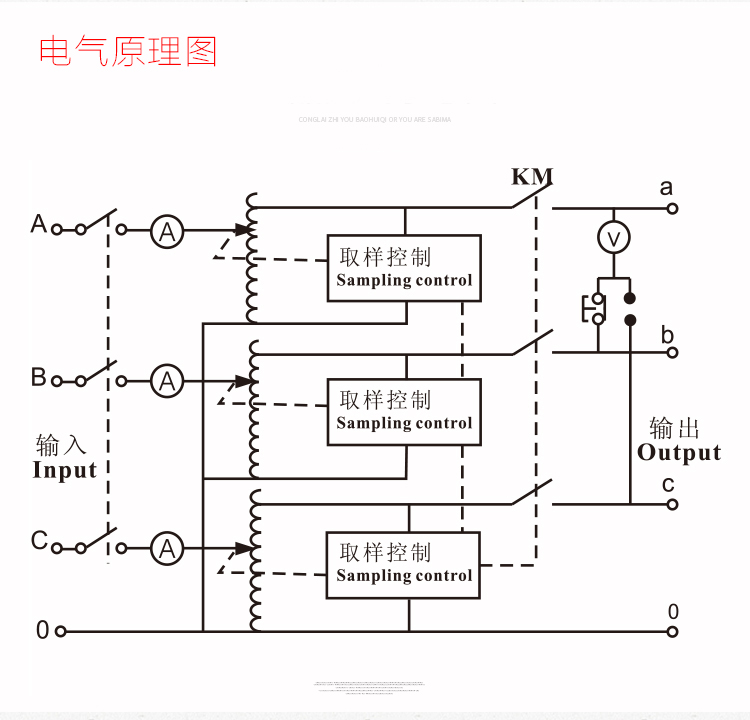 图解三相电稳压器工作原理
